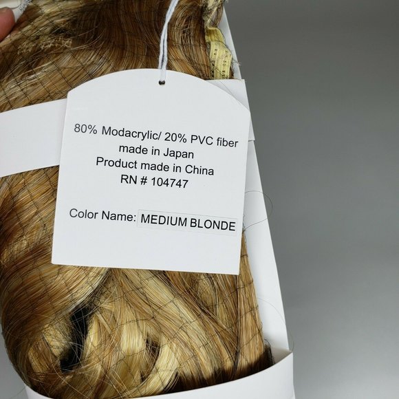 Celebrity Signatures Med Blonde Hair Extensions Full Curls New Cosplay Costume - Picture 4 of 4